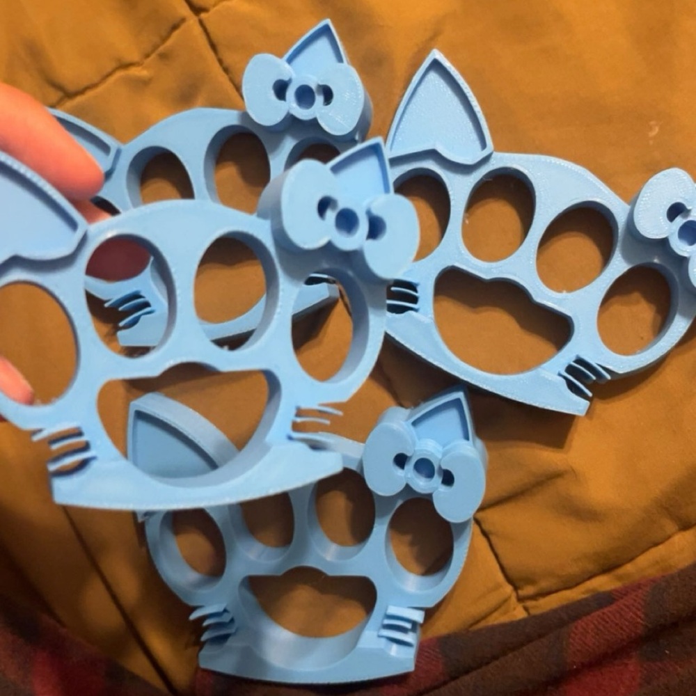 hello kitty self defense key chain 3D printed